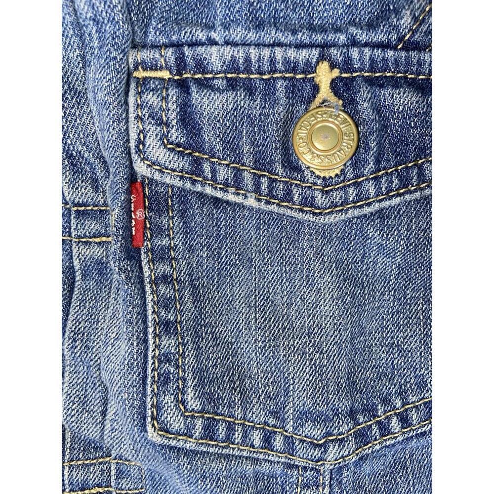 Levis San Francisco Denim Jacket Womens Size Small Petite Red Tab Retro 90s Y2k - Picture 3 of 8